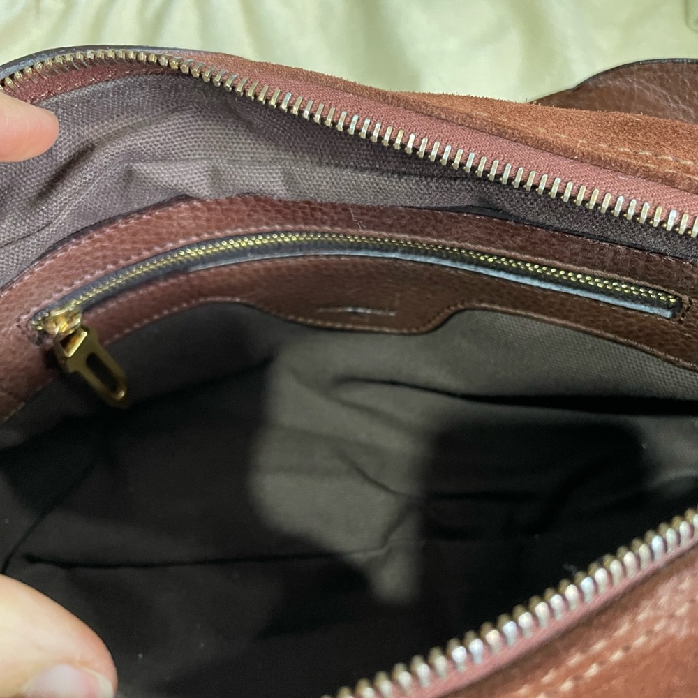 GORGEOUS LIKE NEW burberry brown suede shoulder bag - Picture 5 of 8